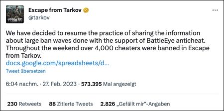 Escape From Tarkov - Cheater Namen